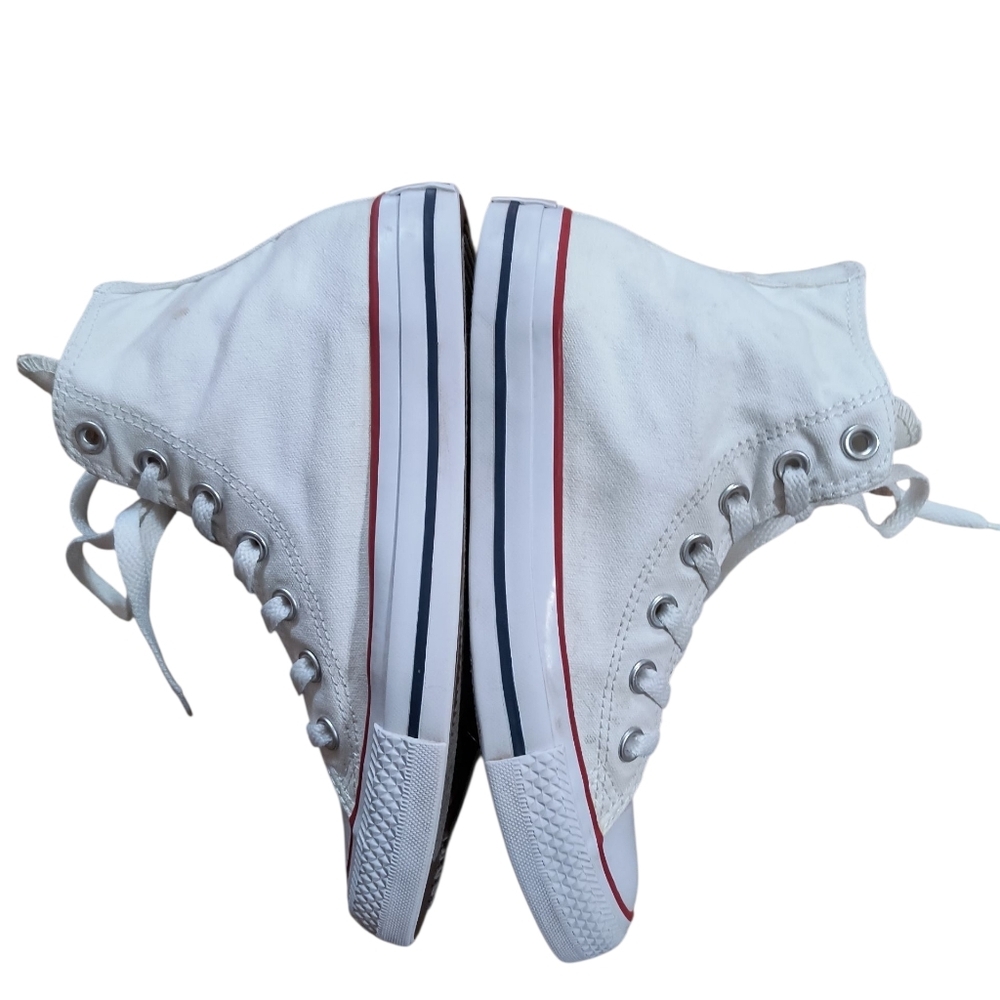 Converse All Star Off White Canvas High-Top Sneakers Size 7 - Picture 4 of 10